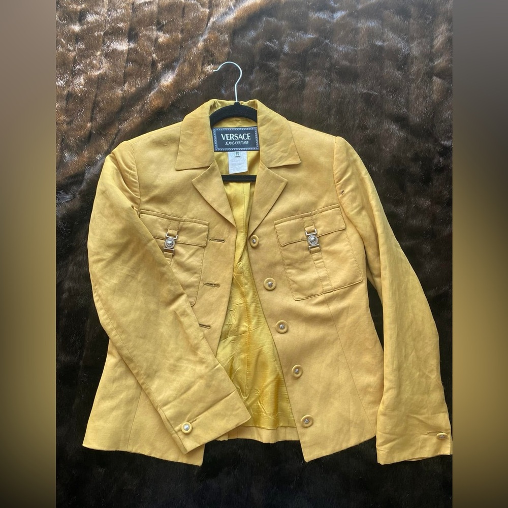 Versace Jeans Collection Yellow Blazer